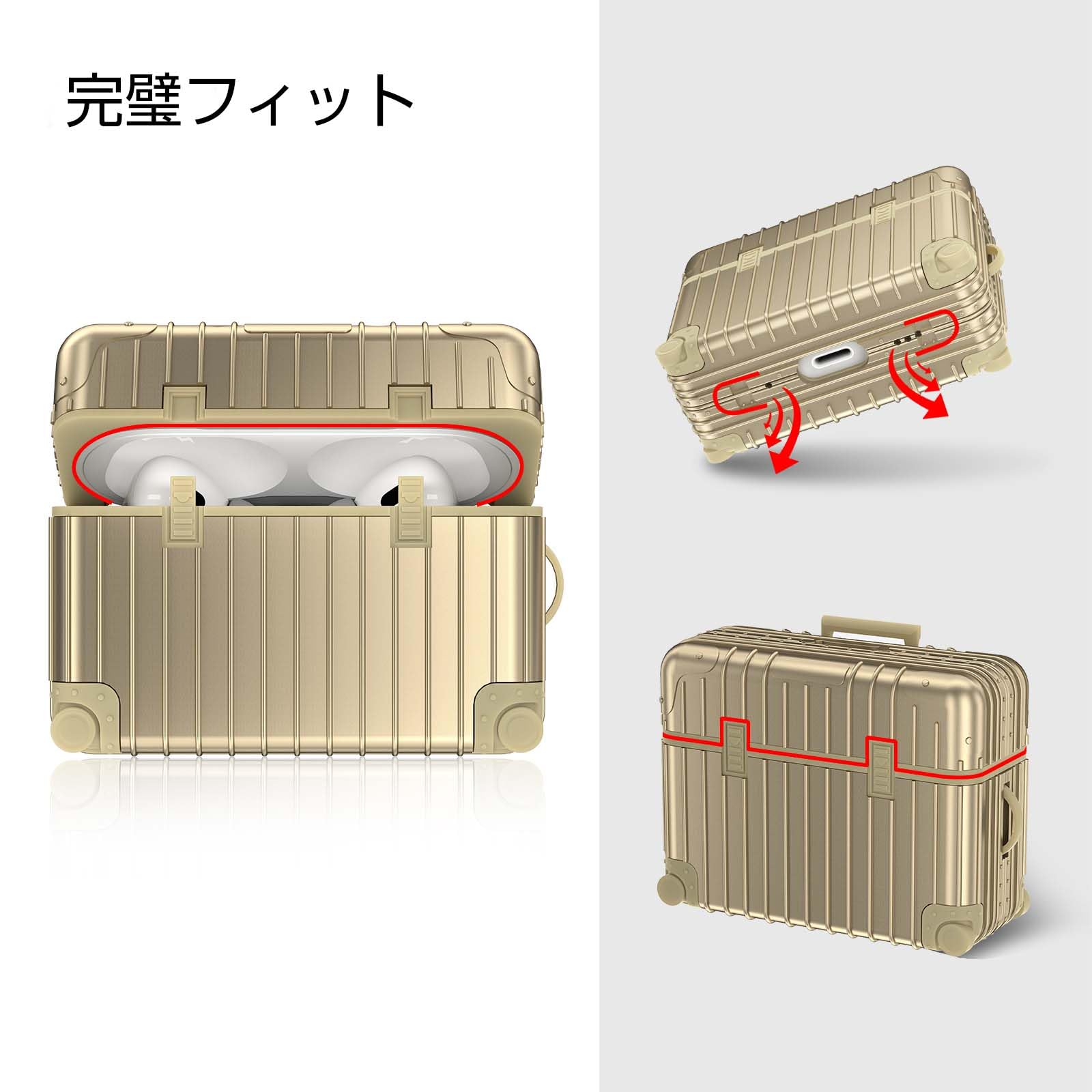 Amazon | V-MORO AirPods Pro 2ケース (2022/2019)用 Airpods Pro第2